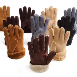 Женские перчатки осень зима милые пушистые теплые рукавицы полный палец варежки женские уличные спортивные женские перчатки экран Luvas