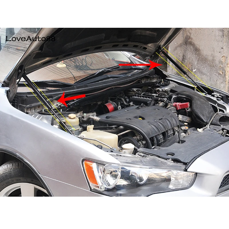 Передняя крышка капота двигателя для Mitsubishi ASX 2013 2014 поддерживающая