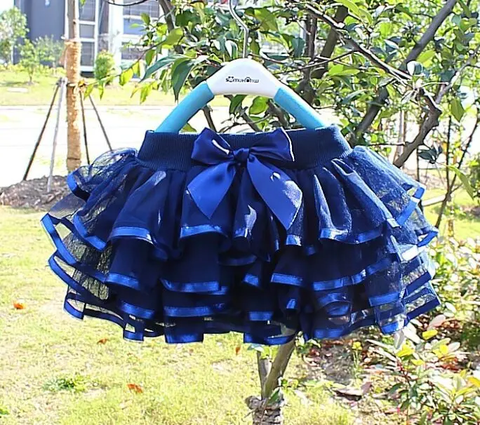 Blue Skirts Юбки-пачки для девочек юбка-балерина для малышей повседневная детская юбка конфетного цвета на Хэллоуин Детская шифоновая Пышная юбка для дня рождения для девочек - Цвет: Blue Skirts