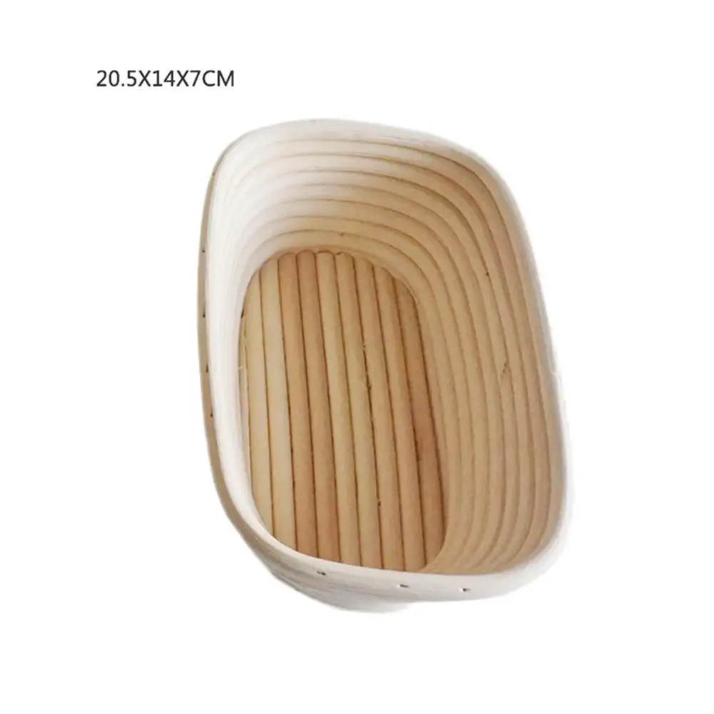 Rectangular European Style Bread Fermented Baskets Retro Food Rattan Storage Case Health Home Desktop Fruit Vegetable Organizer - Цвет: Basket 2