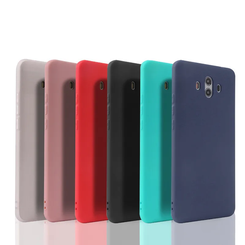 Мягкий силиконовый конфетный матовый чехол для Huawei P8 Lite 2017 P9 P10 P20 lite Plus Nova Honor 6C 6A 6X