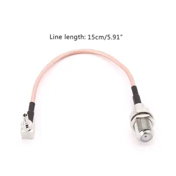 

1 Pc F Type Female Jack To CRC9 Male Right Angle RG316 Pigtail Cable 15cm For HUAWEI Modem