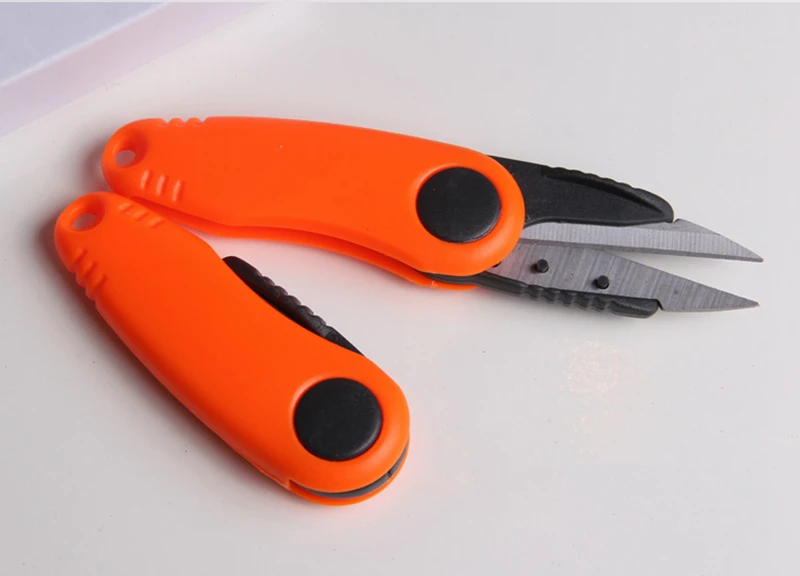 Shrimp-Shaped Stainless Steel Fish Use Scissors Accessories Folding Fishing Line Cut Clipper Fishing Scissor Tackle (12)