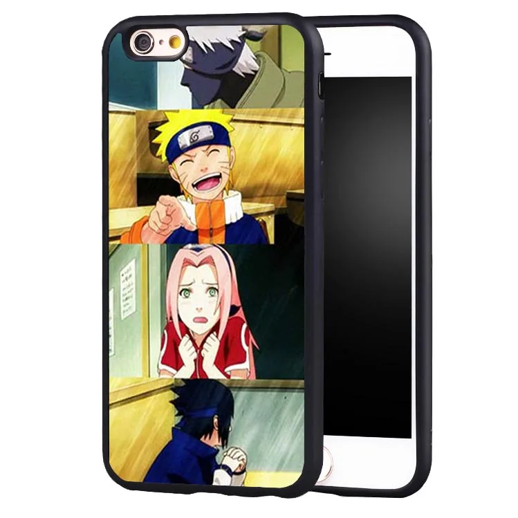 Naruto Sasuke design Soft Silicone Full Protective case Cover For iPhone X 8 7 7Plus 6 6S Plus 5 5S SE |