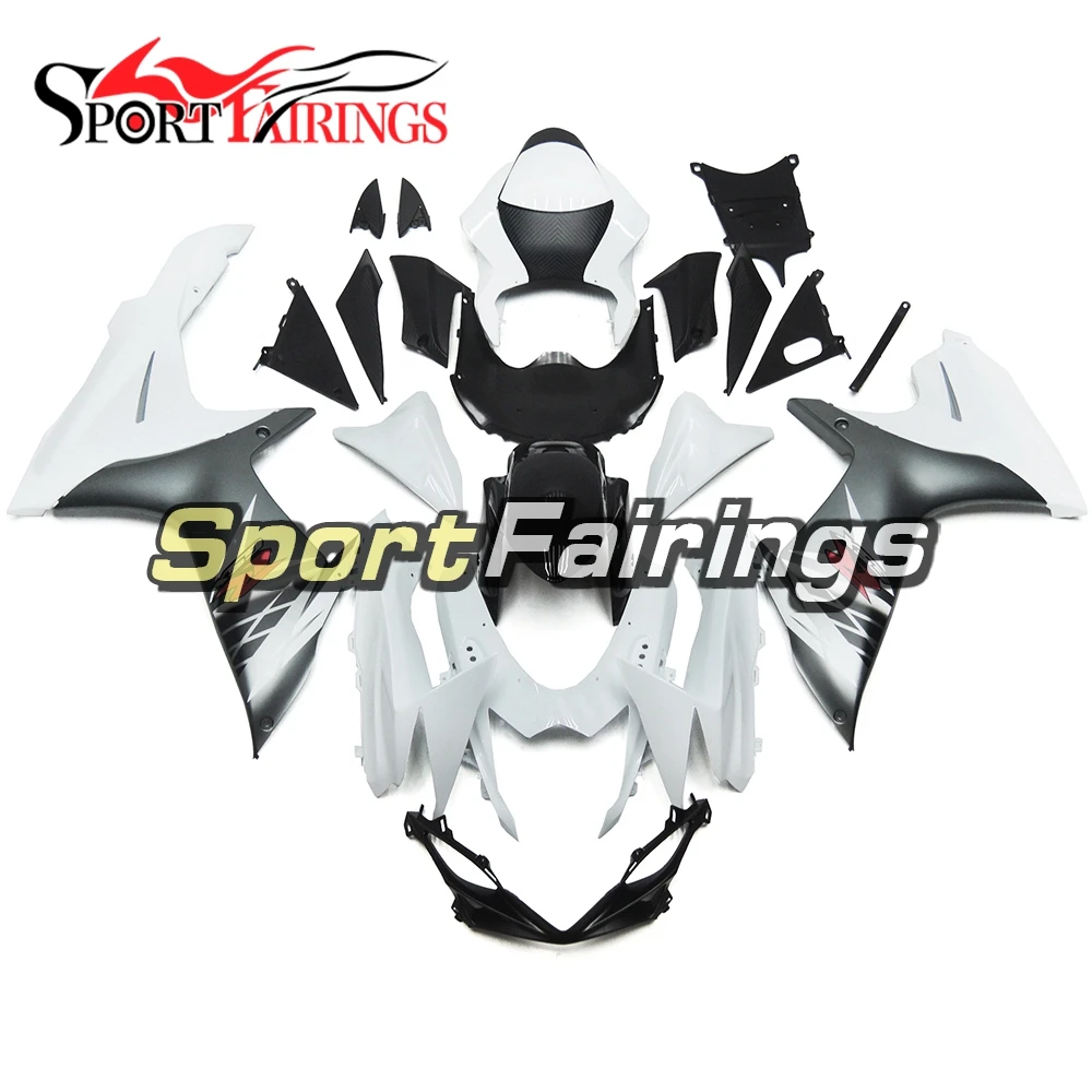 Белый серебрянный Sportbike обтекатель для Suzuki 2011 2012 2013 16 GSXR600/GSXR750 K11 впрыска полный мотоцикла корпуса