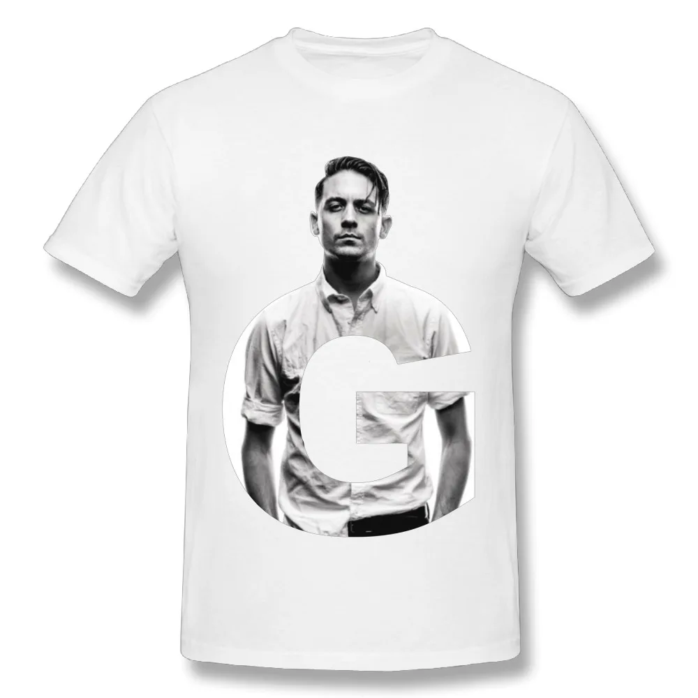Модная мужская G футболка Eazy удобная и качественная стильная футболка G-Eazy в стиле хип-хоп - Цвет: Белый