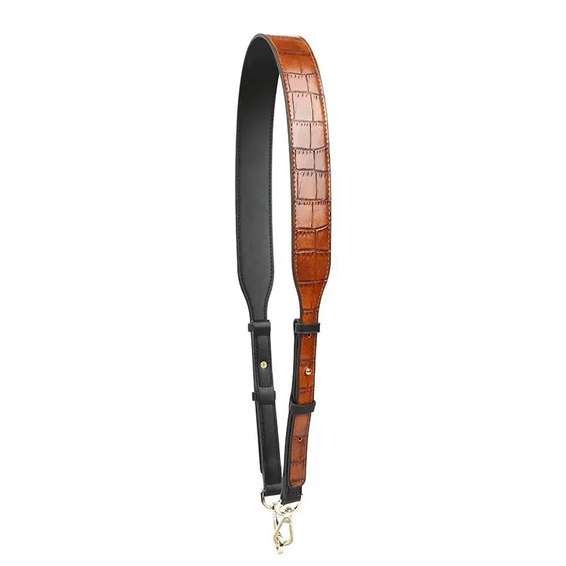 01 Brown 116 CM С аллигаторовой текстурой для женщин сумка через плечо с ремешком Регулируемая модная широкая кожаная ручная сумка с ремнем Замена для женщин сумка аксессуары - Цвет: 01 Brown 116 CM