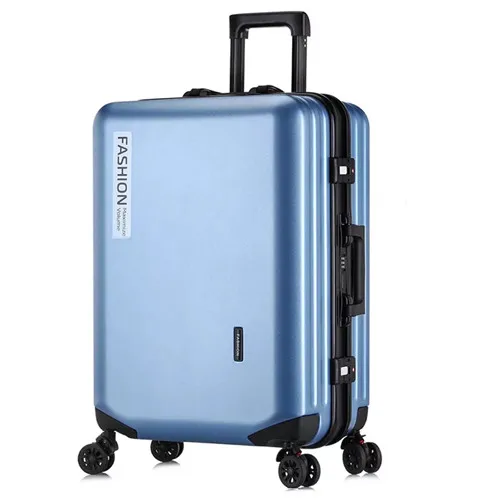 Ice blue KLQDZMS 20/22/24/26 дюймов PC чемодан для багажа Бизнес масштабных дорожных чемоданов, ручной клади Спиннер замок для мужчин и женщин - Цвет: Ice blue
