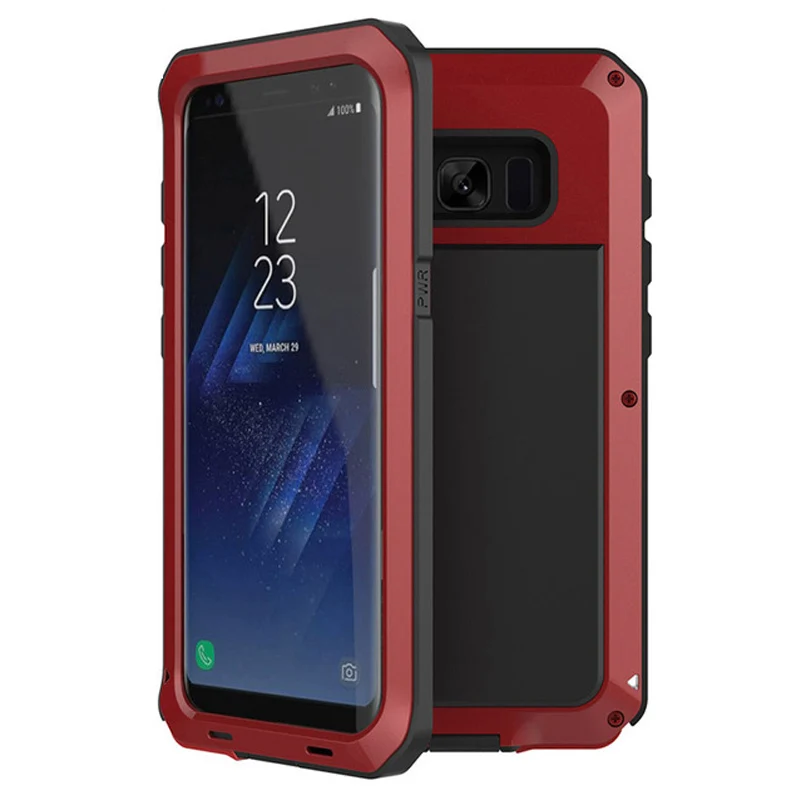 20 Сверхмощный ПК ударопрочный матальный чехол для samsung Galaxy S10 E S9 S8 Plus Note 9 8 Броня алюминиевый силиконовый+ защитный чехол для ПК