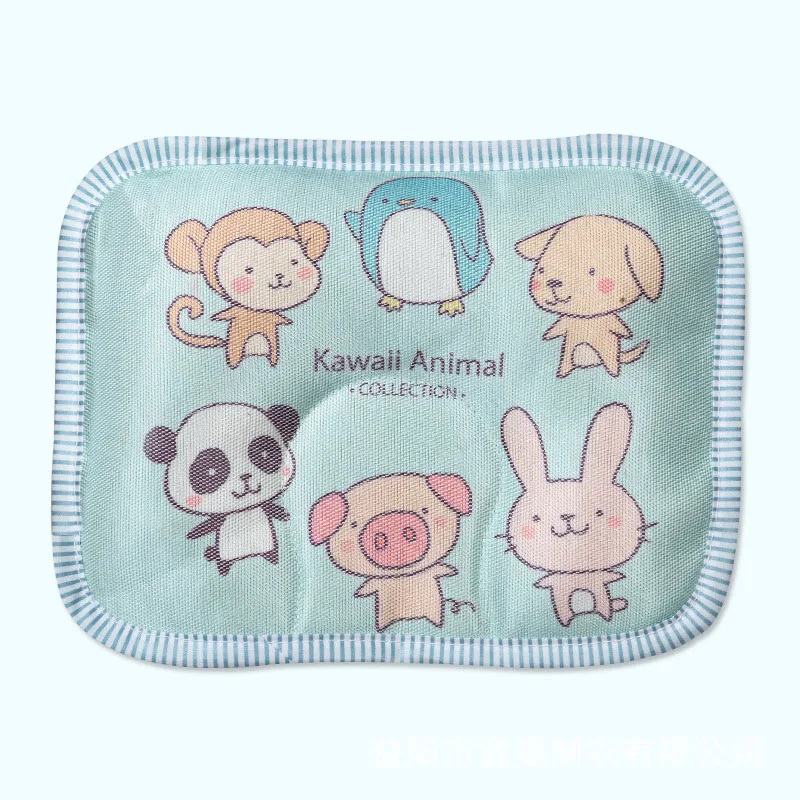 blue animal U-образная Подушка для новорожденных, дышащий шелк светло-голубого цвета, подушка для младенцев, не пропускающая плоскую голову, подушка для кормления, Подушка для сна для малышей - Цвет: blue animal
