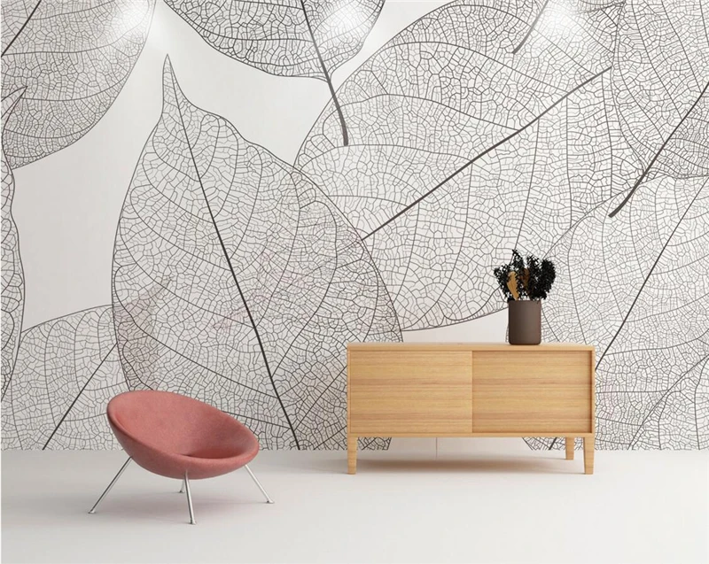 Wallpapers Youman Custom 3d Photo Wallpaper Murals Modern Minimalist Leaves Nature Murals Mural Bedroom Restaurant Decoration