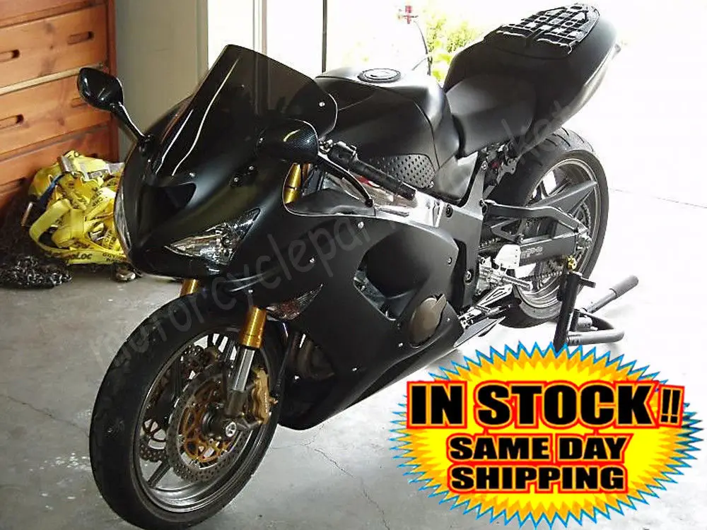 Мотоцикл черный матовый АБС пластик Пластик обтекатели впрыска Кузов для Kawasaki Ninja ZX-6R 636 2005-2006