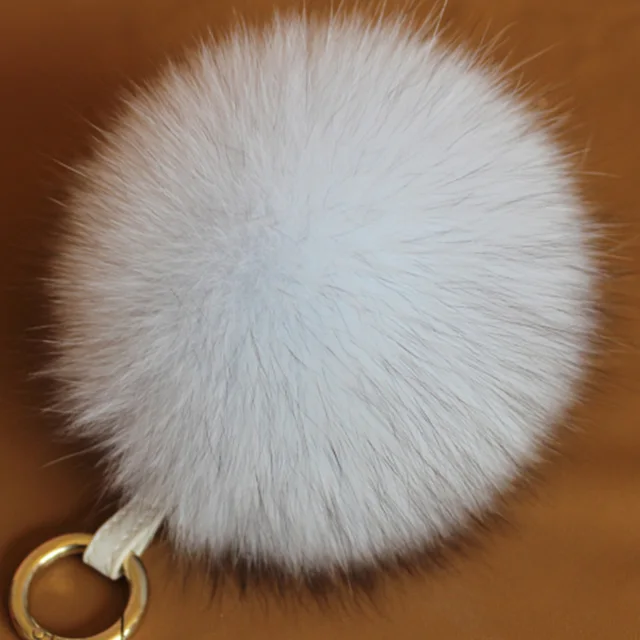 New Fashion Fox Whole Fur Women Bag Accessories Pompom Handbag New Fashion Fox Whole Fur Women Bag Accessories Pompom Handbag Charms Genuine Plush Parts Gold