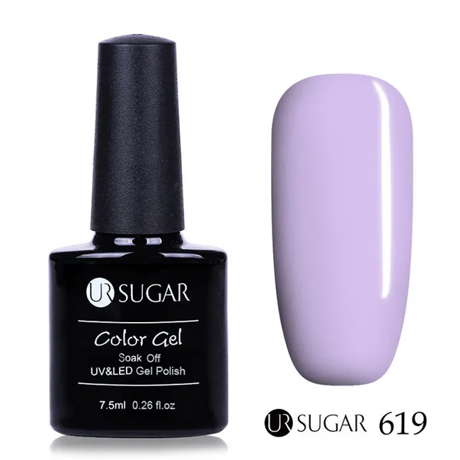 619 UR SUGAR Матовый верхний слой Гель-лак для ногтей 2 шт Набор Розовый Цвет гель с верхним слоем замачиваемый УФ светодиодный лак - Цвет: 619