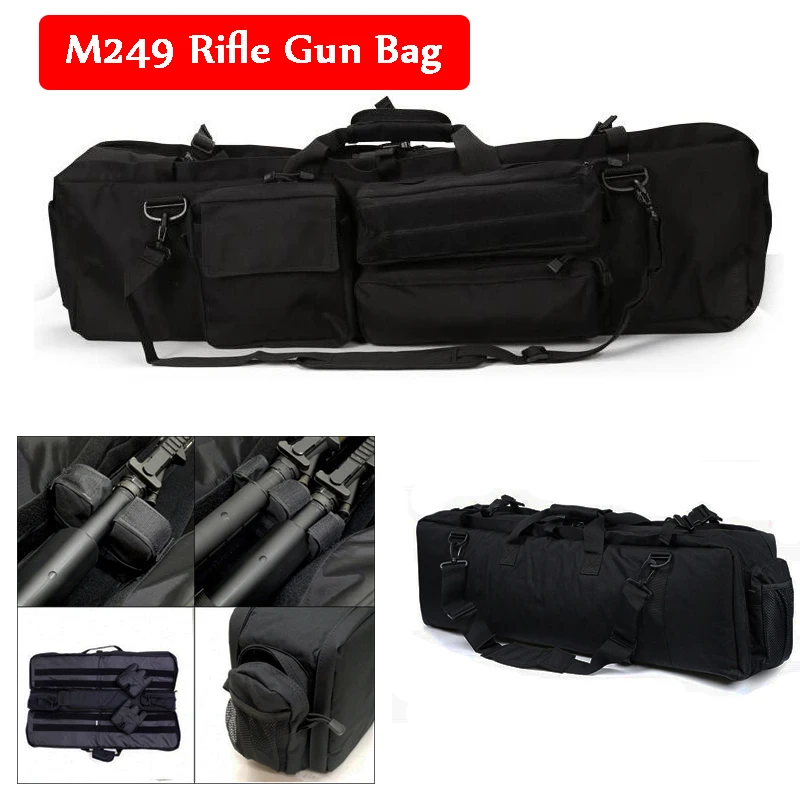 

M249 Tactical Sniper Shooting Hunting Rifle Gun Carry Protection Bag Large Loading Shoulder Backpack Nylon Gun Holster