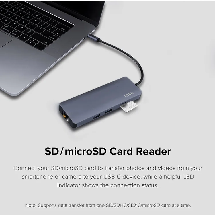 Jcpal USB C концентратор с HDMI 4 K PD зарядное устройство 60 Вт тип c для мульти 3 0 RJ45 5 мм