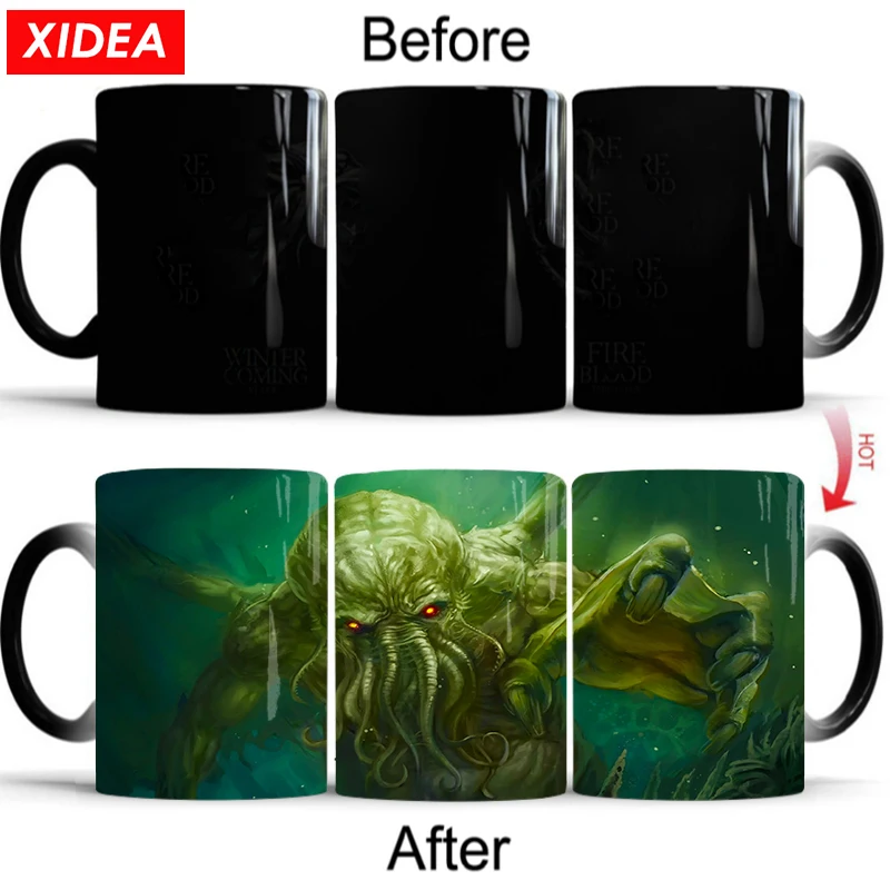 Cthulhu Icon 2 Cthulhu кружка для кофе 11 унций подарок чайные чашки 11 унций керамическая забавная Подарочная кружка