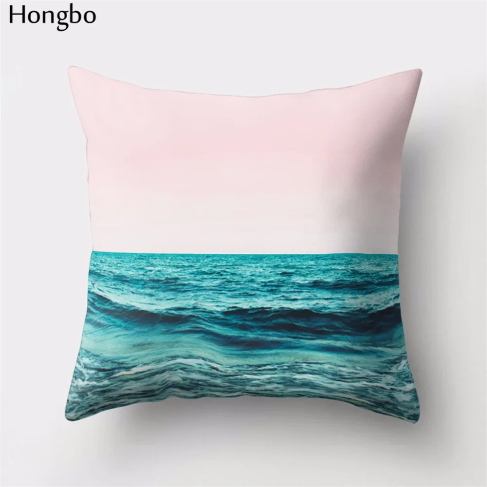 Hongbo 1 шт. наволочка для подушки с морской водой, украшения для дома, декоративная подушка, чехол для дивана автомобиля