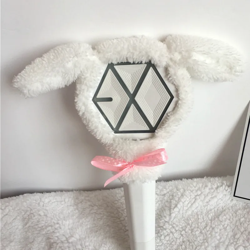 XINTOCH EXO плюшевые игрушки EXOL светильник палка чехол Корея SEHUN CHANYEOL BAEKHYUN милый Kawaii KPOP подарок для детей Прямая поставка - Цвет: Белый