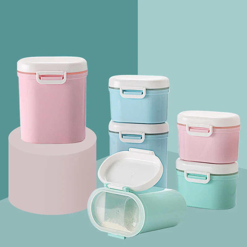 Baby Portable Milk Powder Supplement Boxs Kids BPA Free Storage Container Infants Food Canned Toddler Seal Box Fruit Grid MY0029 (13)