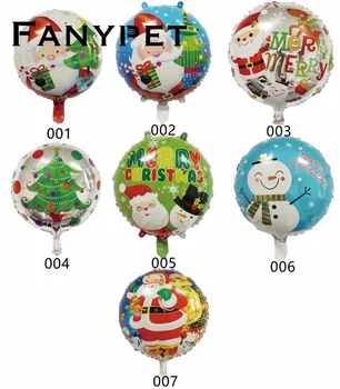 

mixed models 50pcs/lot 18inch Christmas aluminum foil balloons santa clause snowman helium balao Christmas ballon xmas globos