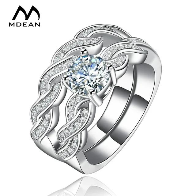mdean white gold color ring sets for women engagement women rings bijoux vintage wedding ring sets - Vintage Wedding Rings Sets mdean white gold color ring sets for women engagement women rings bijoux vintage wedding ring sets - Vintage Wedding Rings Sets