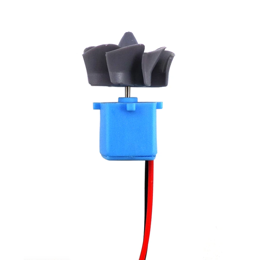 

Wind Turbine Generator DIY Kit Micro Motor+Diode Plug Four Blue/yellow Leaf Paddle Hydraulic Generator