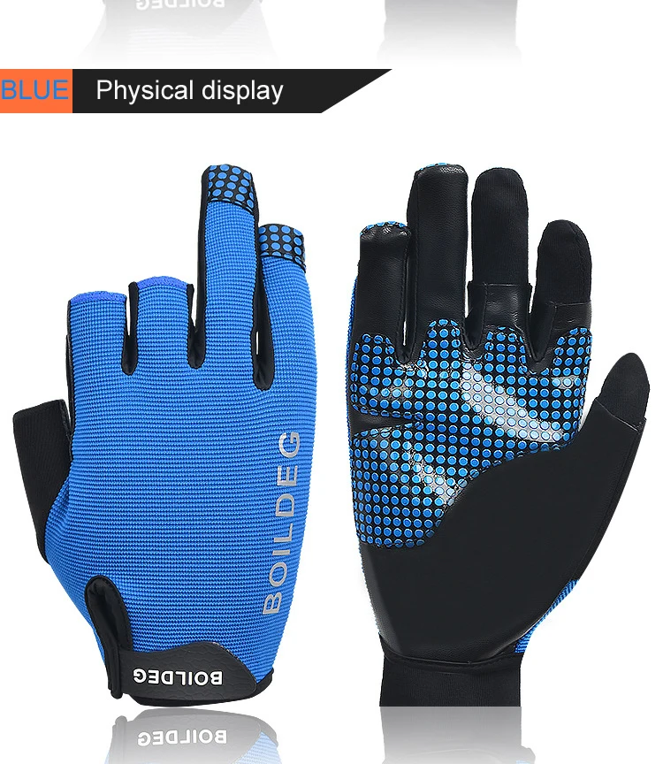Новые 3 Cut Finger Fishing прочные перчатки для защиты от солнца