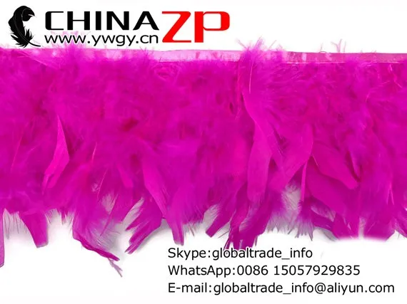 Chandelle Trim, 1 Yard - HOT PINK Chandelle Feather Trim