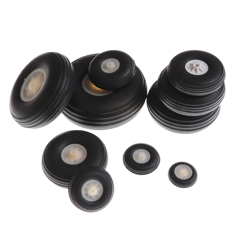 2018 New 2pcs Tail Wheel Rubber PU Plastic Hub 1 3 5 Inch For font b