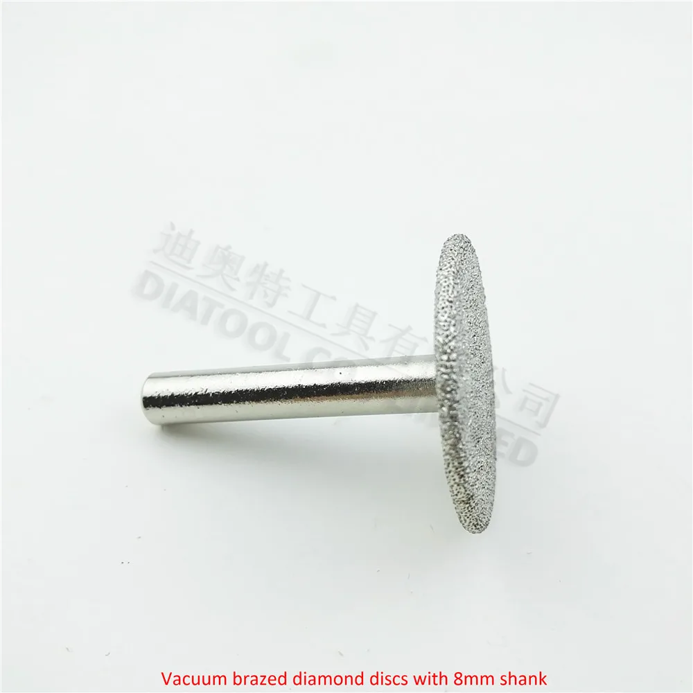 DIATOOL Dia40mm вакуумные пайки Алмазные диски с 8 мм хвостовиком для резки шлифовальный и гравировальный Алмазный диск