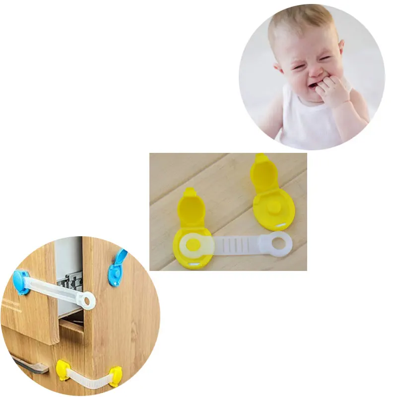 5Pcs/Lot Baby Safety Lock Protection for Children Child Castle Security Central Locking Doors Cabinet Drawers | Мать и ребенок