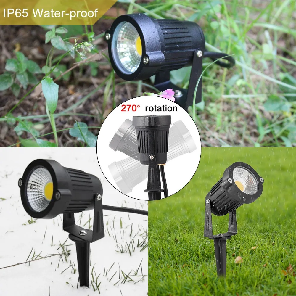 Holofotes ao ar Livre com Pico Luzes Led Paisagem 12 v Waterproof Jardim Caminho Paredes Árvores Bandeiras Lâmpadas Gramado 4 Pçs 5 w 7 árvores bandeiras holofotes ao ar livre com pico lâmpadas gramado