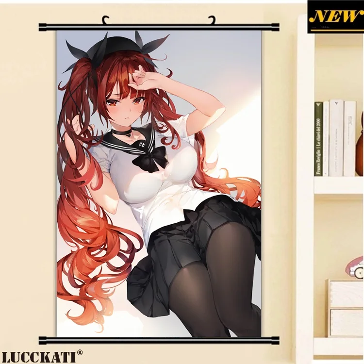 40X60 см Azur переулок Bilan Hangxian игра cameltoe Сексуальная лоли мультфильм аниме Настенная картина плакат прокрутки Ткань Холст Живопись 4 - Цвет: V