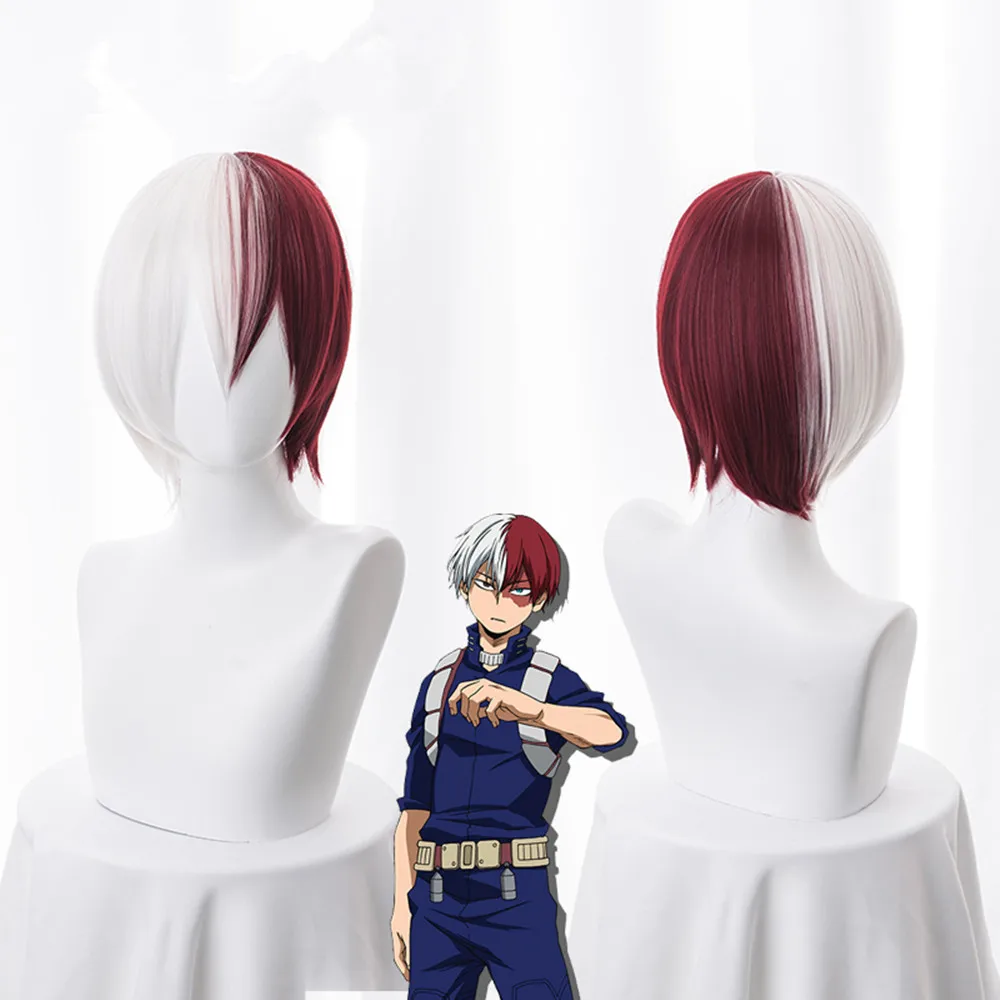 Аниме Academy Boku no Hero akademiia Izuku Midoriya Shoto Todoroki Shouto белый и красный парик для косплея Хэллоуин реквизит