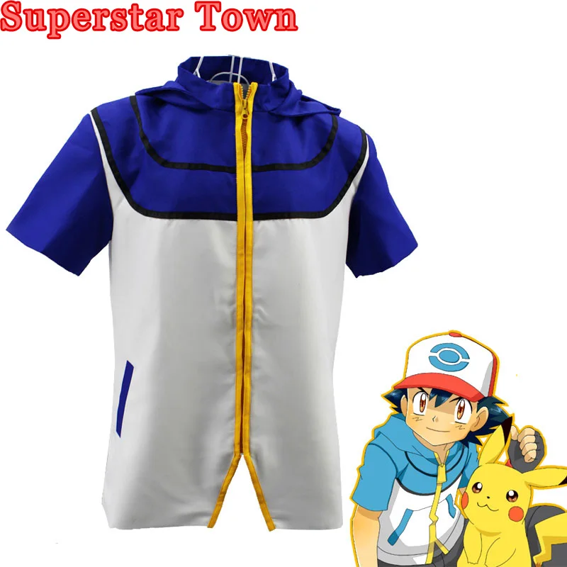 Pokemon Go Ash Ketchum Trainer Cosplay Jacket Unisex Halloween Ash 