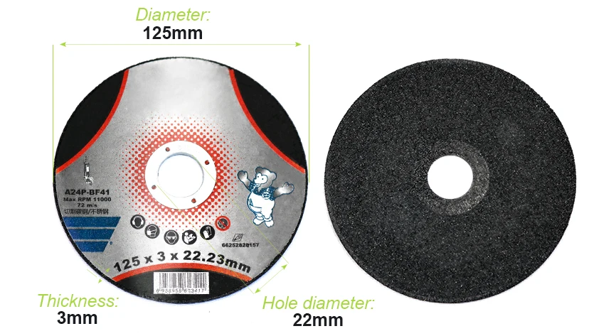 LANNERET 125mm Metal Stainless Steel Cutting Disc Cut Off Wheel Fiber Reinforced Resin Blade for Angle Grinder (8)