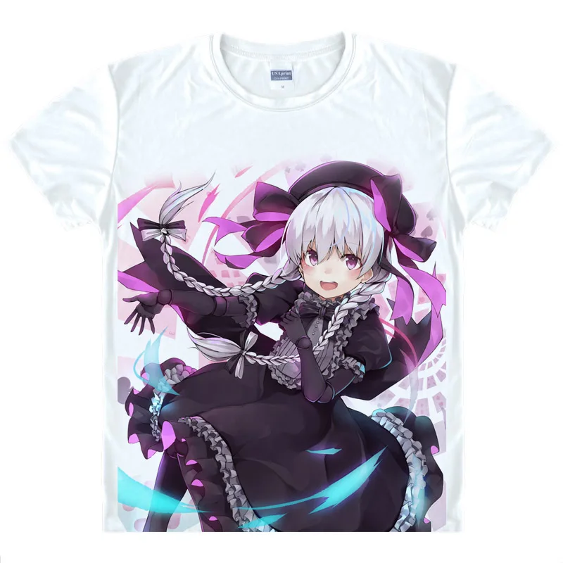 Многоцветный Японская аниме игра Fate Grand Order Saber Lancer Fgo футболка летние топы с короткими рукавами унисекс косплей размер s-xxl - Цвет: Многоцветный