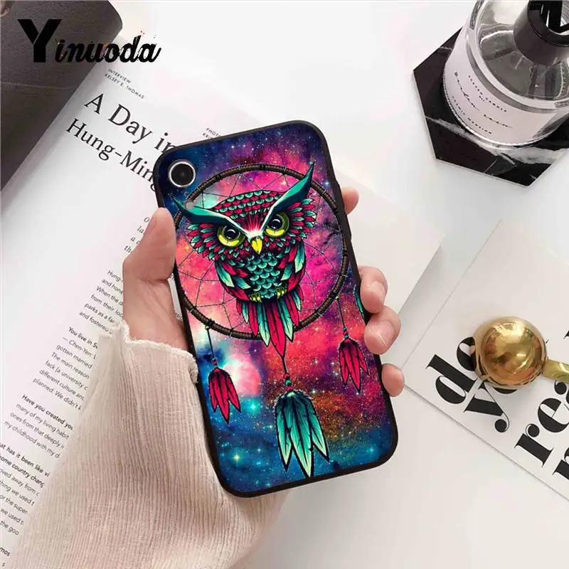 Yinuoda Сова и Ловец снов Splendid аксессуары для телефонов Чехол для iPhone 7 6X8 6s Plus 5S SE XR XS MAX11 11pro 11promax