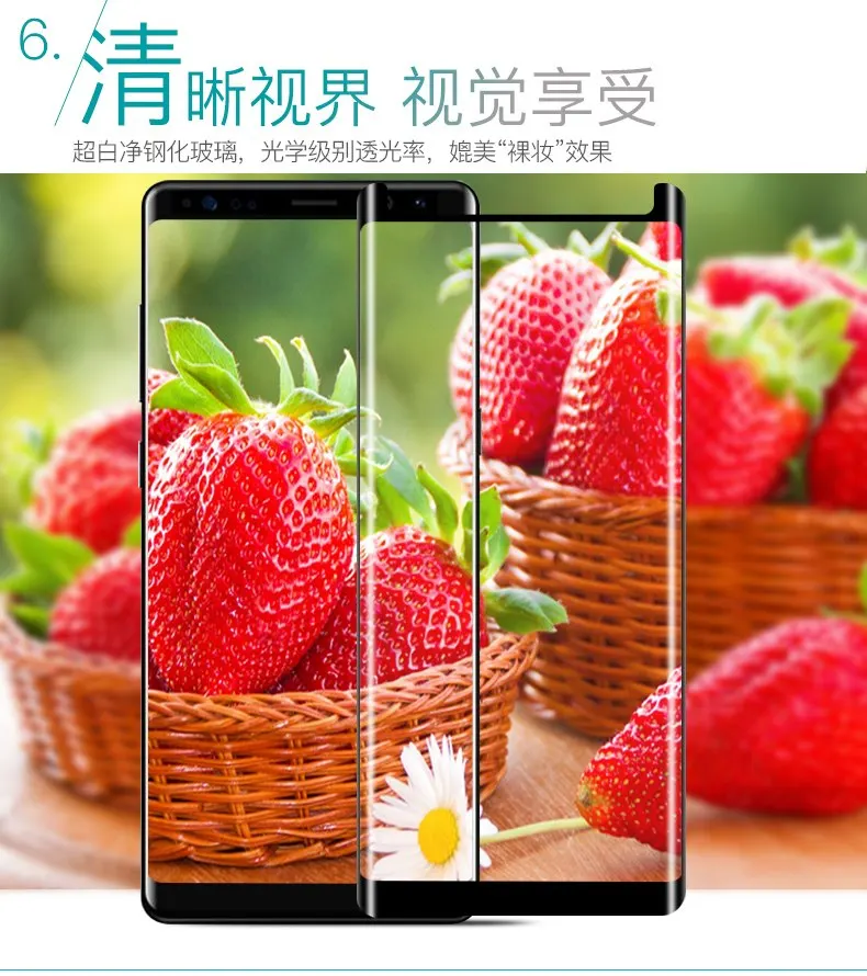 100 шт 3D изогнутый прозрачный чехол из закаленного стекла для samsung S10 plus S8 S9 Plus Note 8 9 Защита экрана Взрывозащищенная