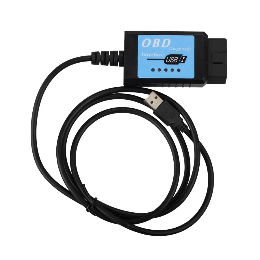 USB ELM327 V1.4 Пластик OBDII/EOBD сканер шины CAN с FT232RL чип программное обеспечение V2.1