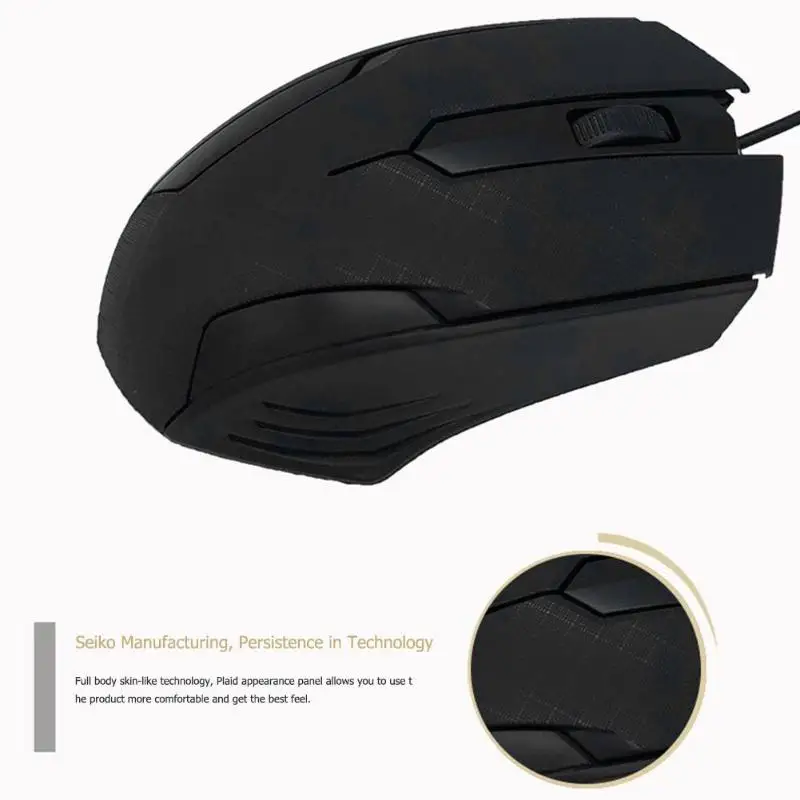 VODOOL профессиональная игровая мышь 1200dpi USB Проводная эргономичная настольная оптическая мышь для ноутбука фотоэлектрическая Бесшумная мышь для ПК