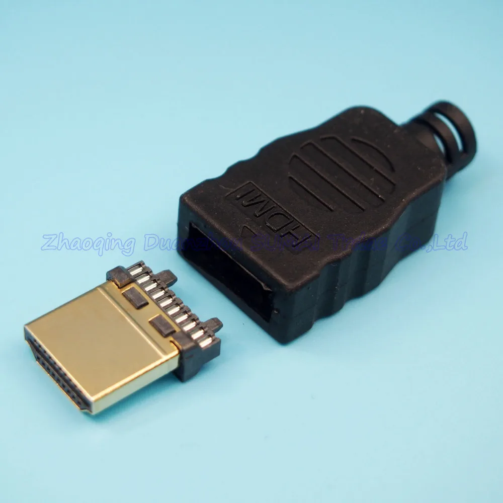 10 компл./лот 2 в 1 Сварка Тип HDMI мужской гнездо с Cover Пластиковый корпус