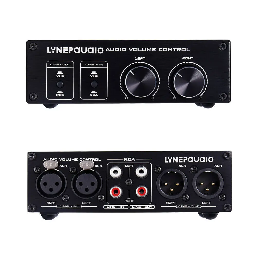 Nobsound Hi-Fi 2-в-2-выхода аналогового аудио коммутатор коробка XLR Сделано в Китае/RCA с объемом Управление Пассивный предусилитель