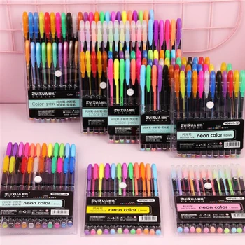 

Dainayw 12/16/24/36/48Colors Gel Pens Pastel Neon Metallic Glitter pen Highlighter Flash pen For Manga Coloring Drawing School