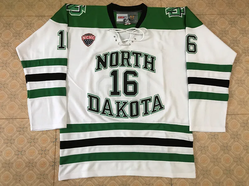Северная Дакота Борьба Sioux 16 Brock Boeser для мужчин Хоккей трикотаж Вышивка сшитые настроить любой номер и имя