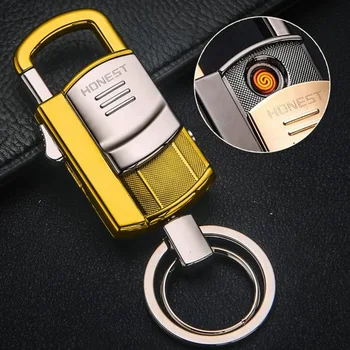 

Usb charging lighter, creative multi-function car key chain cigarette lighter. Metal lighters, usb lighter, business gifts.