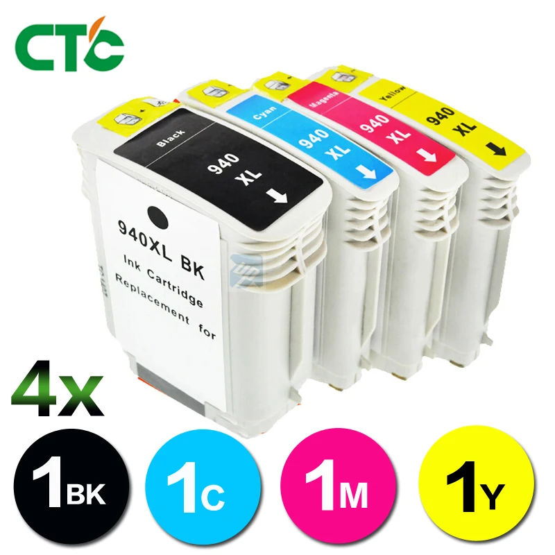 4pcs 940 Compatible Ink font b Cartridge b font For HP 940 Officejet Pro 8500 8500