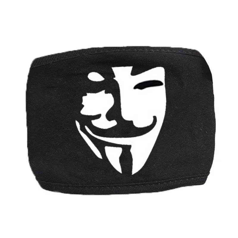 Бургундия Child Like Mouth Mask Dark Anti Dust Cool Mask Cartoon Mouth Muffle Face Mask Emoticon Masque Masks For Gifts for Children's Day - Цвет: Бургундия