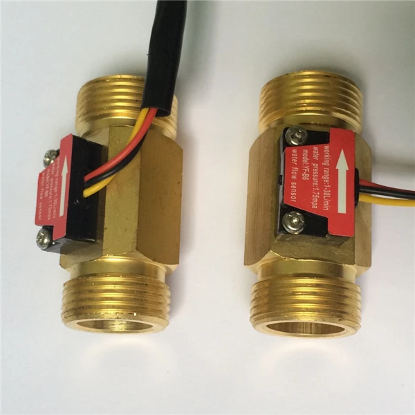 YF-B6 Water Hall Brass flow sensor meter (3)
